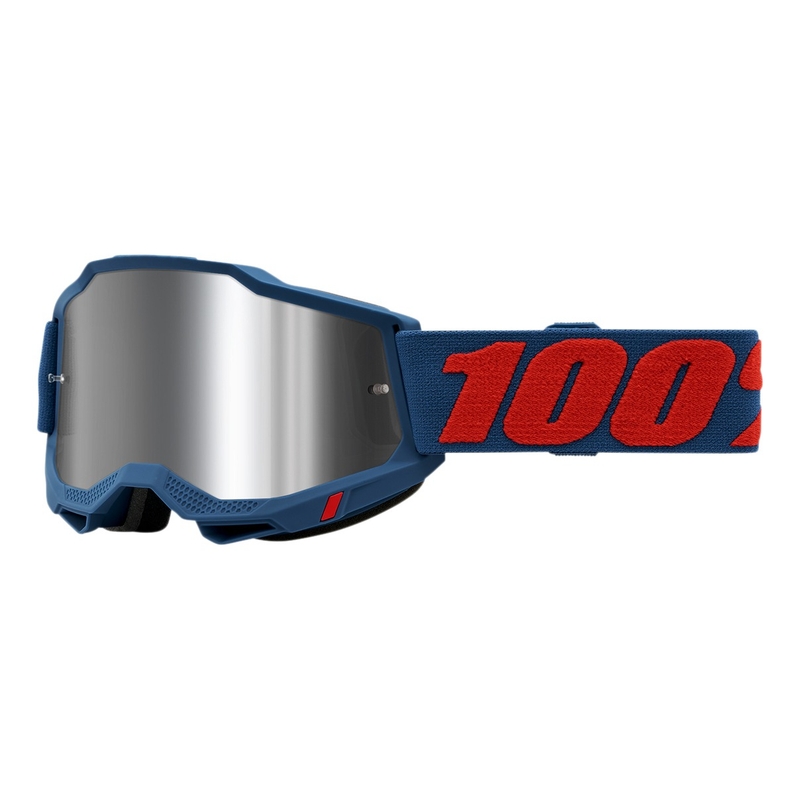 Naočale za motocross 100% ACCURI 2 Odeon crveno-plave (srebrni pleksiglas)