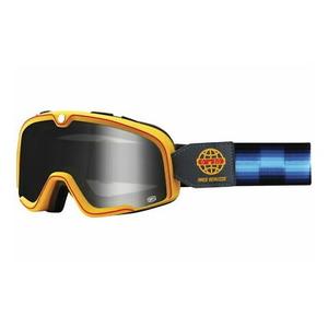 Zaštitne naočale 100% BARSTOW Race Service plavo-zlatno-crne (srebrni pleksiglas)