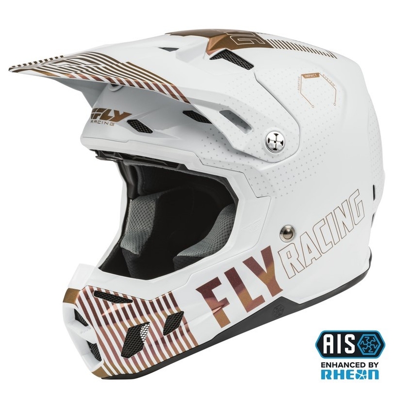 Motocross kaciga FLY Racing Formula CC Primary bijelo-bakrena