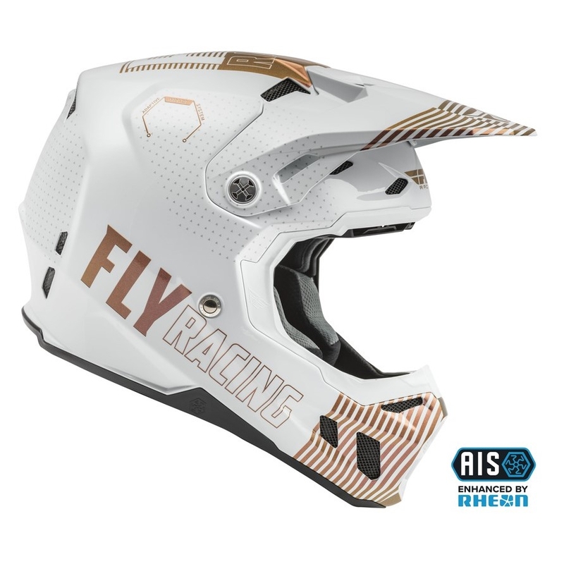 Motocross kaciga FLY Racing Formula CC Primary bijelo-bakrena