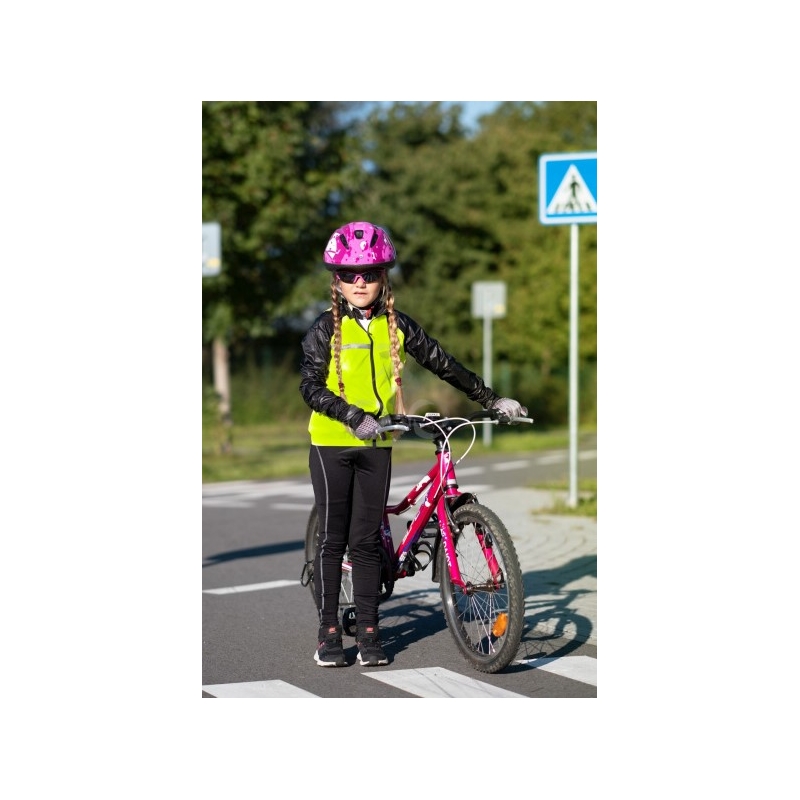 Dječja biciklistička jakna FORCE Windpro fluo žuto-crna rasprodaja