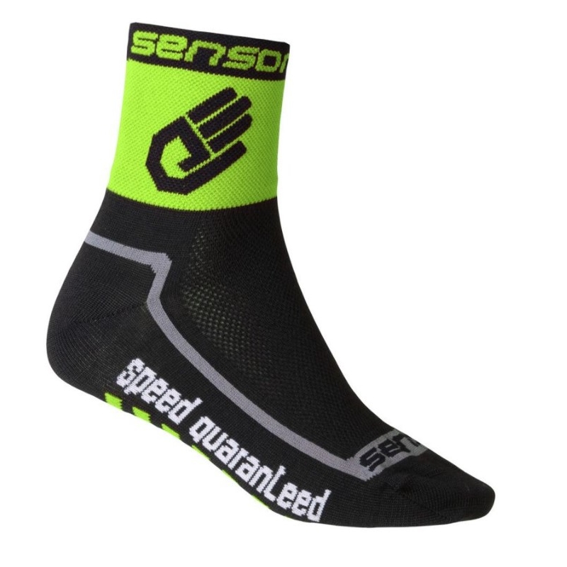 Čarape Sensor Race Lite Hand crno-zelene rasprodaja