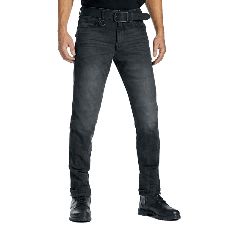 Motorističke traperice PANDO MOTO Robby Slim crne rasprodaja