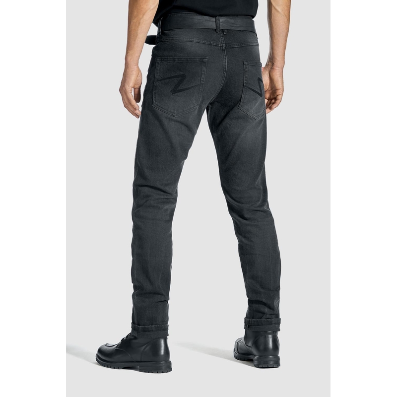 Motorističke traperice PANDO MOTO Robby Slim crne rasprodaja