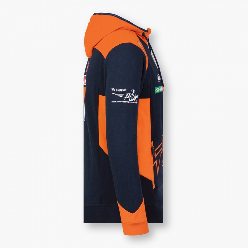 Dječja majica KTM Red Bull Racing Zip plavo-narančasta