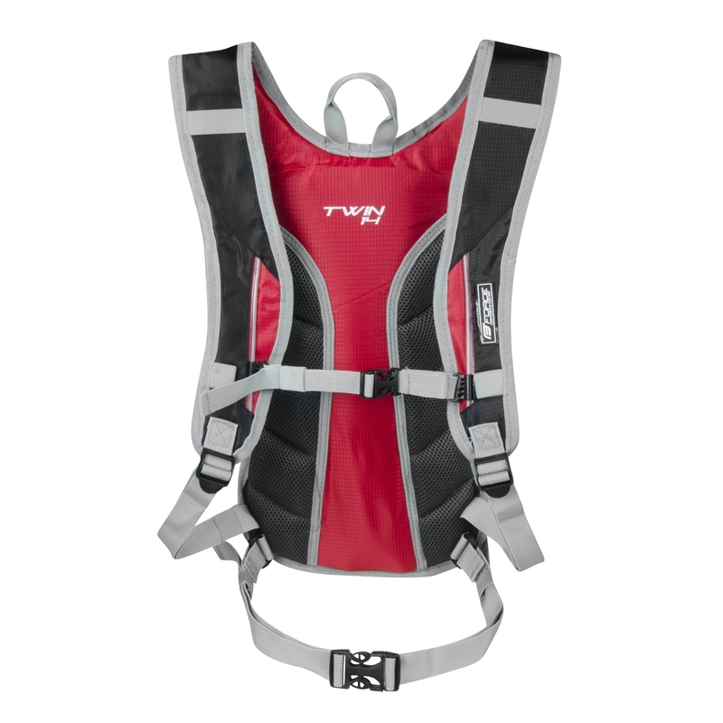 Biciklistički ruksak FORCE Twin 14 l crno-crveni rasprodaja