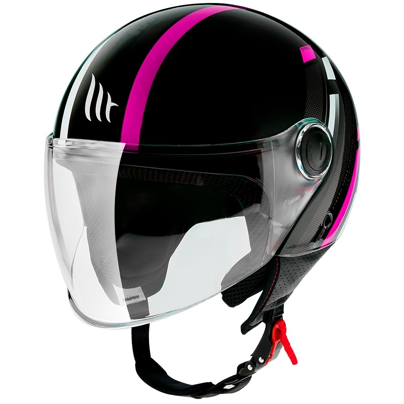 MT Street Scope D8 otvorena motociklistička kaciga crno-siva-fluo ružičasta sjajna rasprodaja