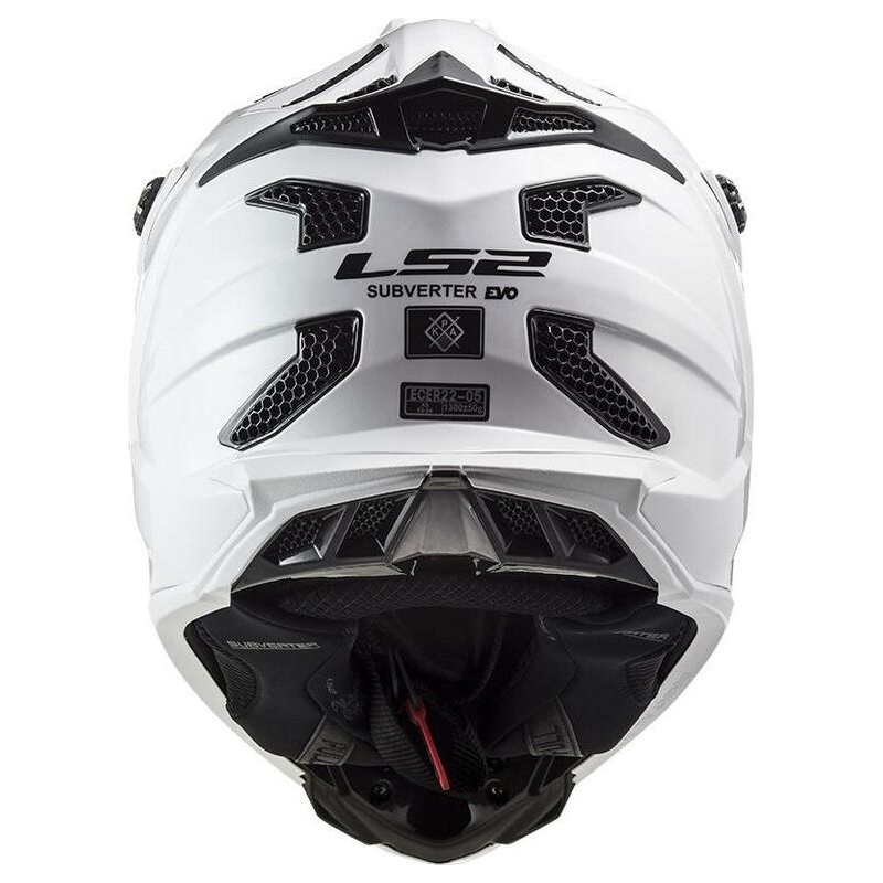 Kaciga za motocross LS2 MX700 Subverter Single Mono White Glossy