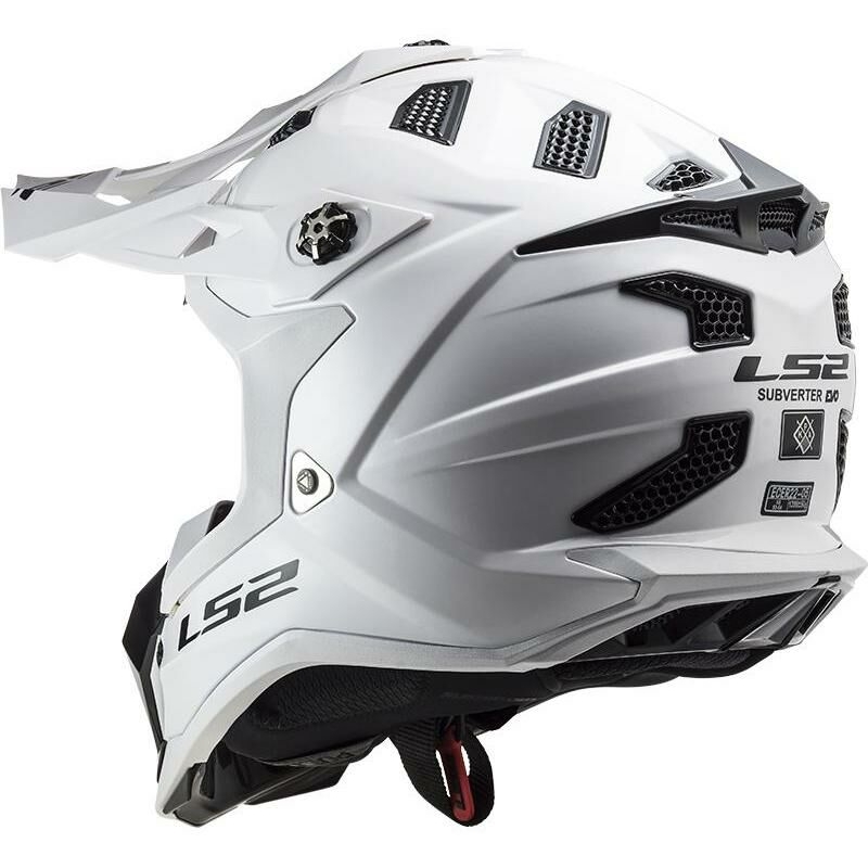 Kaciga za motocross LS2 MX700 Subverter Single Mono White Glossy