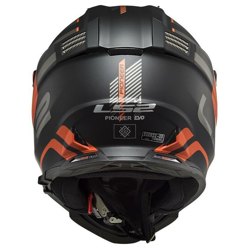 Enduro kaciga LS2 MX436 Pioneer Evo Adventurer crno-narančasta mat