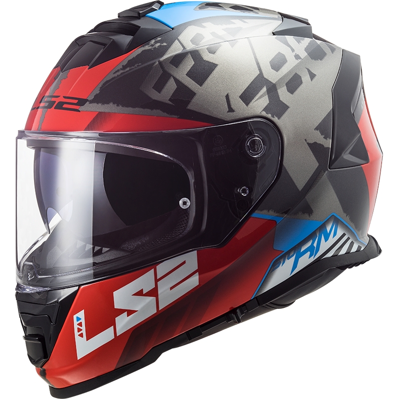 Integralna motociklistička kaciga LS2 FF800 Storm Sprinter crna-crvena-titan