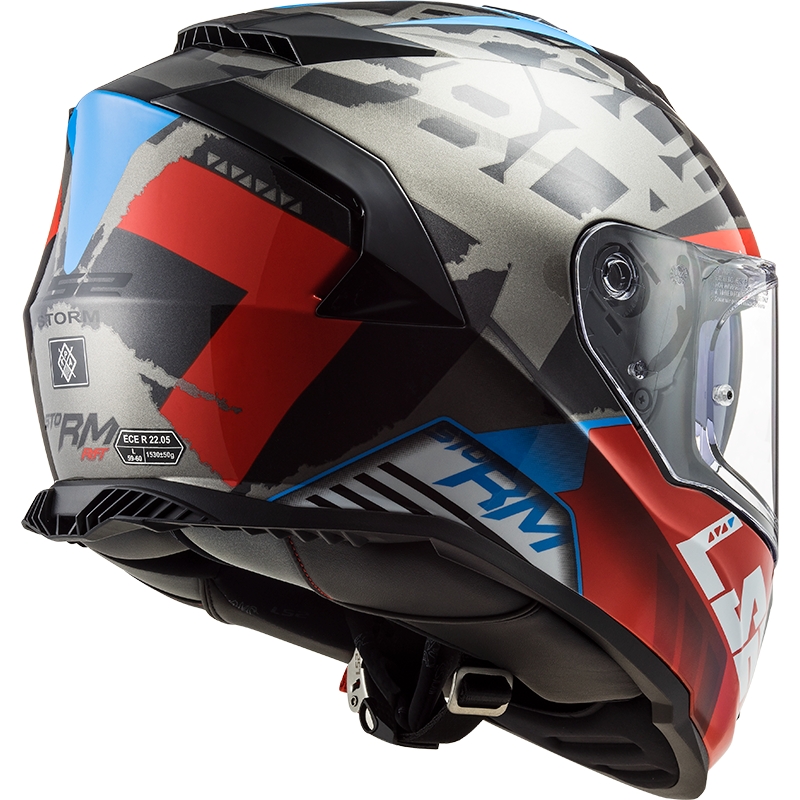 Integralna motociklistička kaciga LS2 FF800 Storm Sprinter crna-crvena-titan
