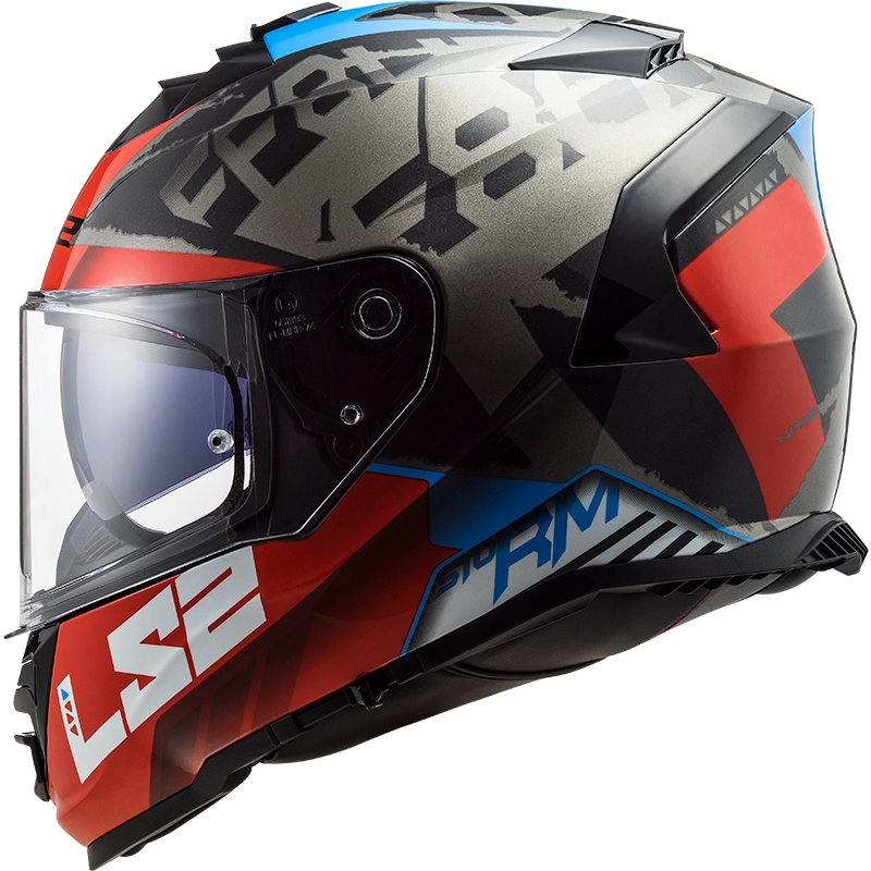 Integralna motociklistička kaciga LS2 FF800 Storm Sprinter crna-crvena-titan