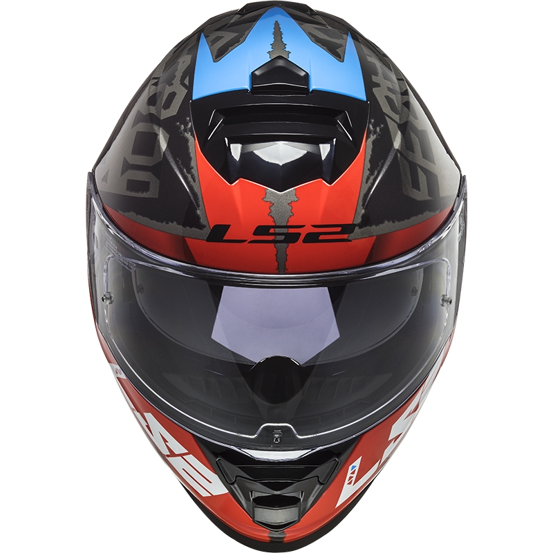Integralna motociklistička kaciga LS2 FF800 Storm Sprinter crna-crvena-titan