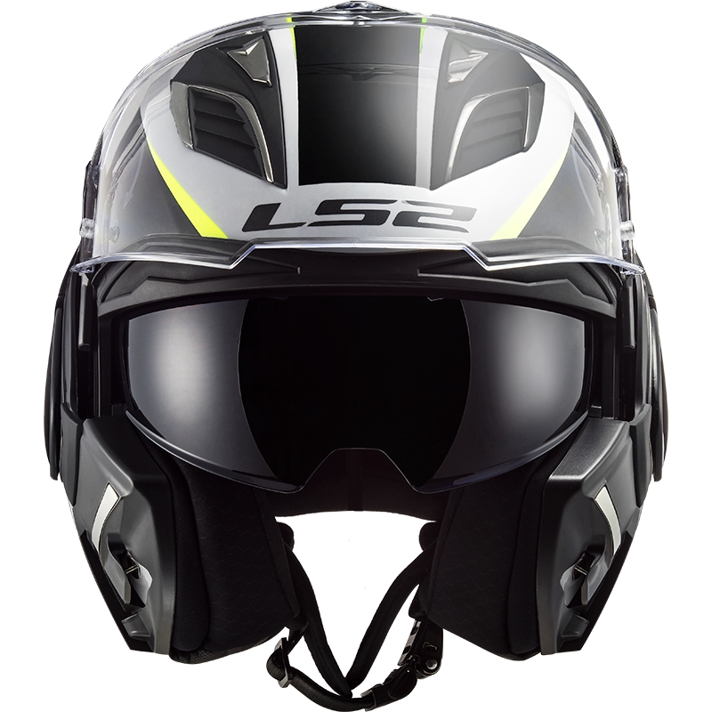 LS2 FF900 Valiant II Codex Flip Up motociklistička kaciga crno-fluo žuto-bijela