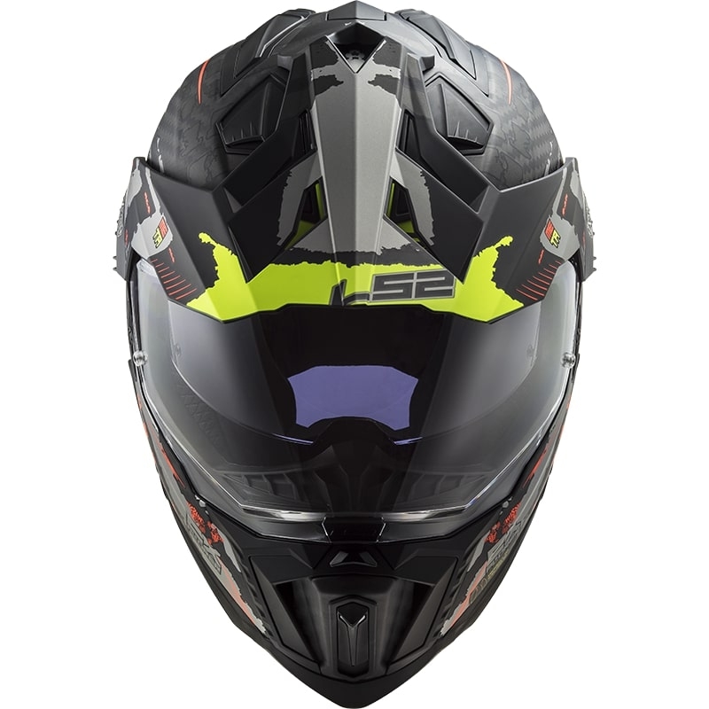 Enduro kaciga LS2 MX701 Explorer C Extend crna-siva-fluo žuta