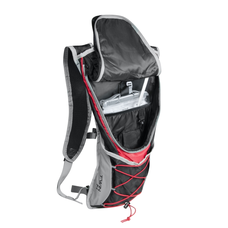 Biciklistički ruksak FORCE Twin Plus 14 l crno-crveni s hidro vrećom rasprodaja
