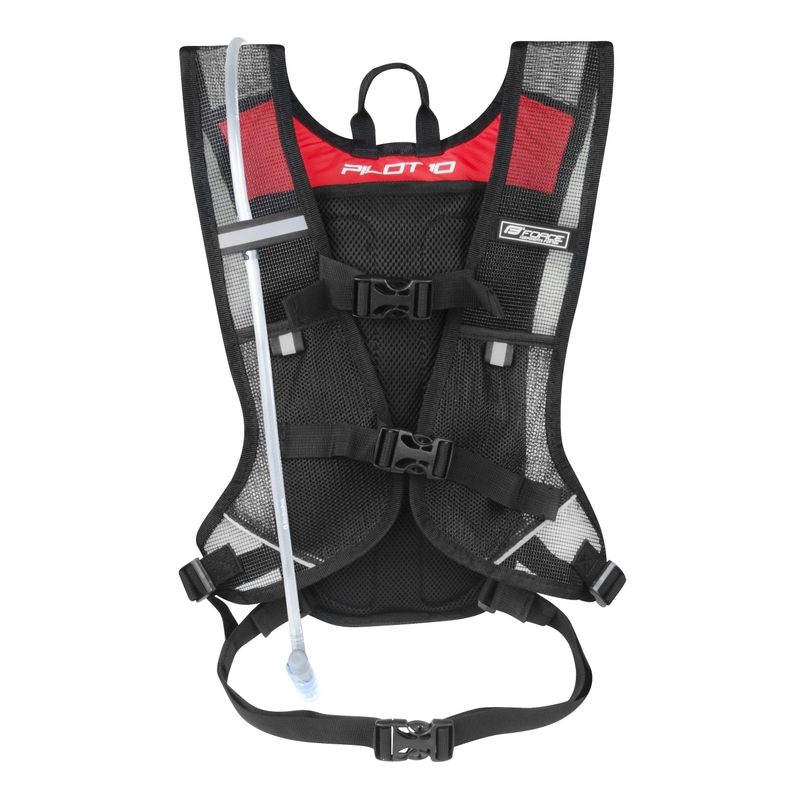 Biciklistički ruksak FORCE Pilot Plus 10 l crno-crveni s hidro vrećom rasprodaja