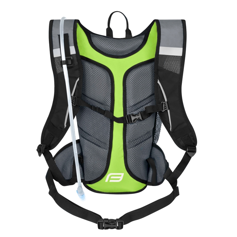 Biciklistički ruksak FORCE Aron Ace Plus 10 l fluo zeleno-sivi s hidro vrećom rasprodaja