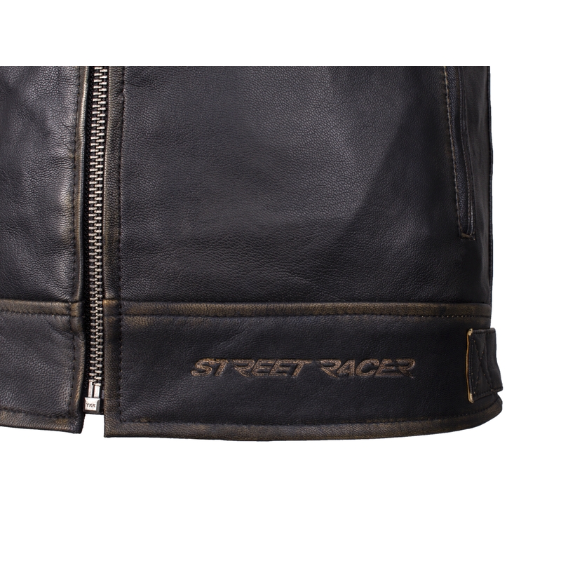 Motociklistička jakna Street Racer Tribe Retro smeđa