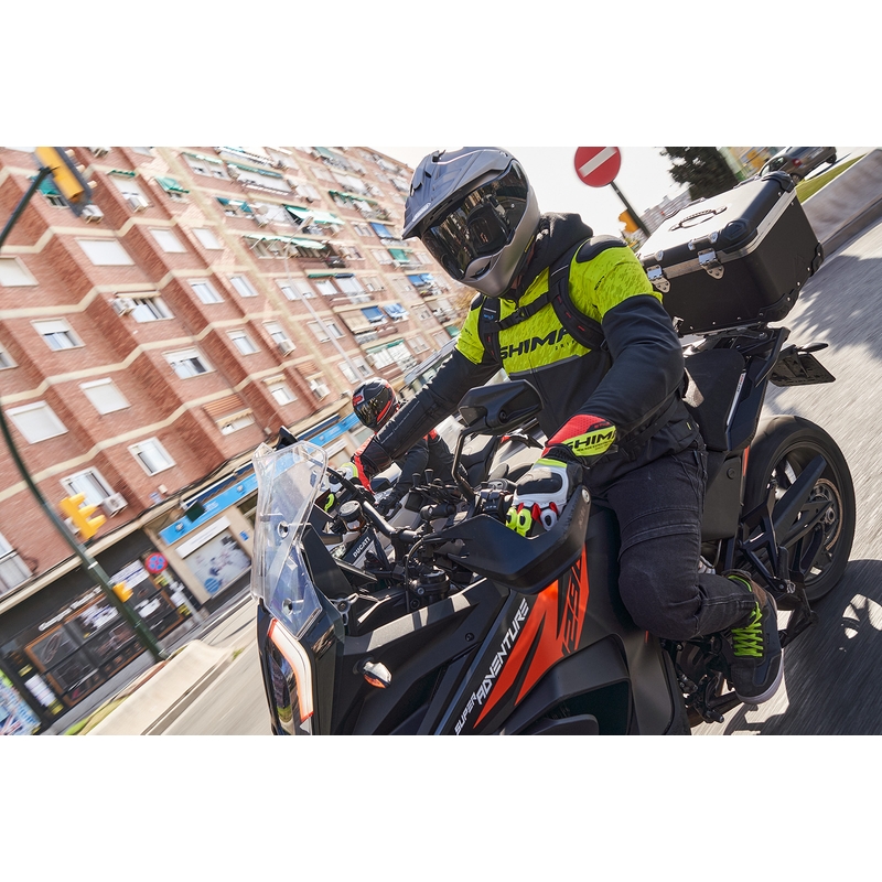 Motociklistička jakna Shima Drift crno-fluo žuta