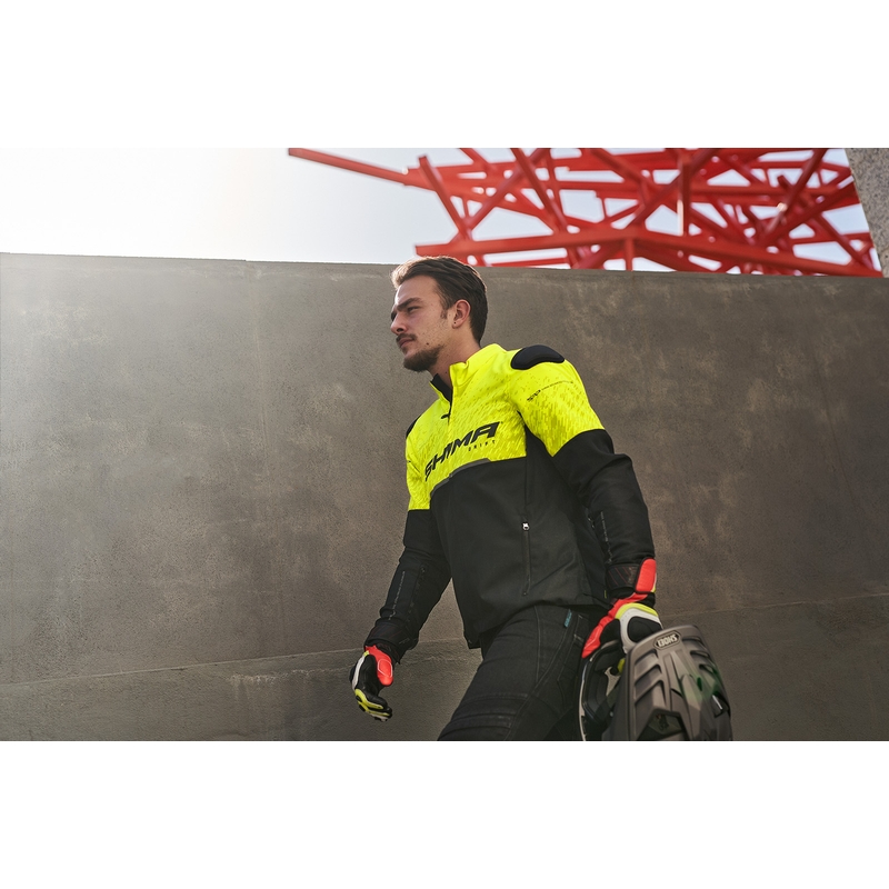 Motociklistička jakna Shima Drift crno-fluo žuta
