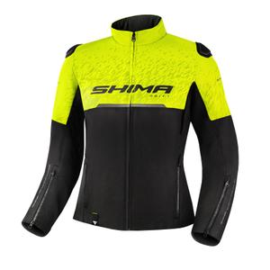 Ženska motoristička jakna Shima Drift crno-fluo žuta