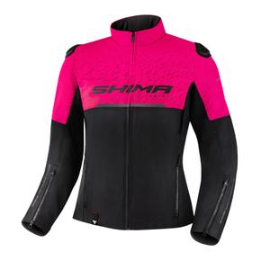 Ženska motoristička jakna Shima Drift crno-roza