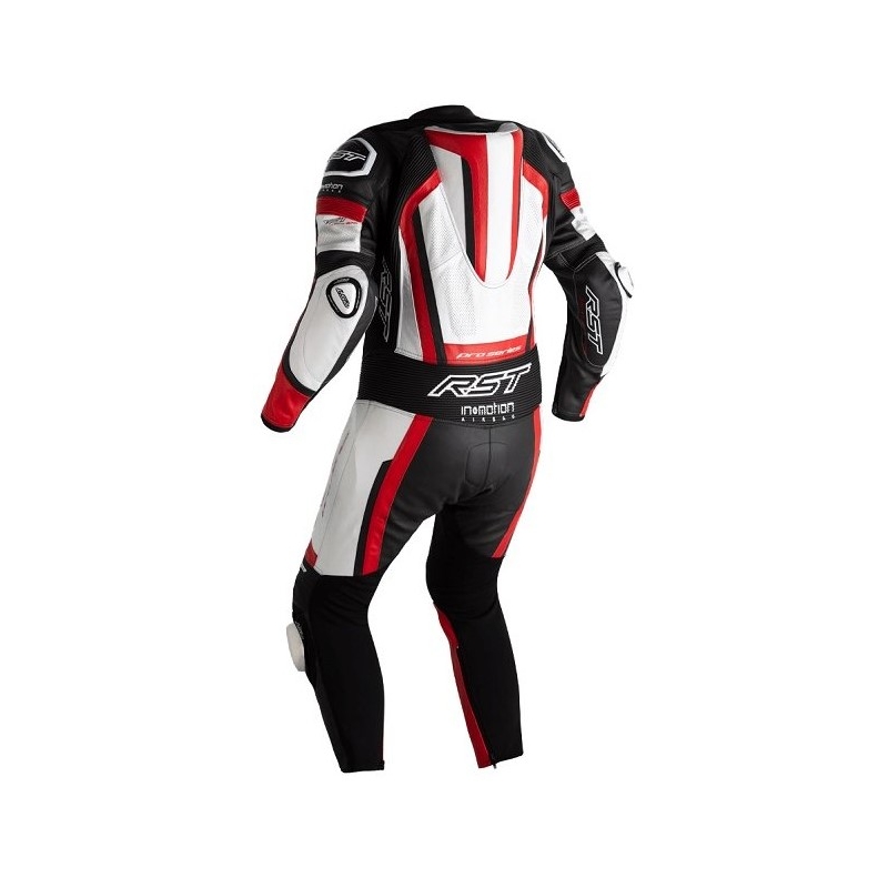 RST Pro Series Airbag jednodijelno motociklističko odijelo crno-bijelo-crveno rasprodaja
