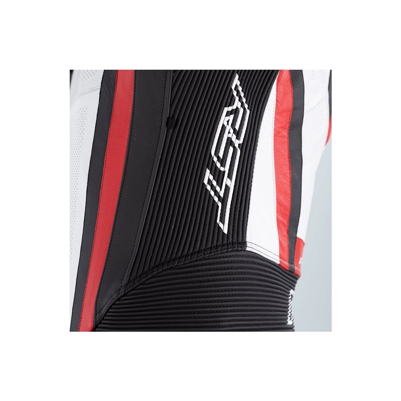 RST Pro Series Airbag jednodijelno motociklističko odijelo crno-bijelo-crveno rasprodaja