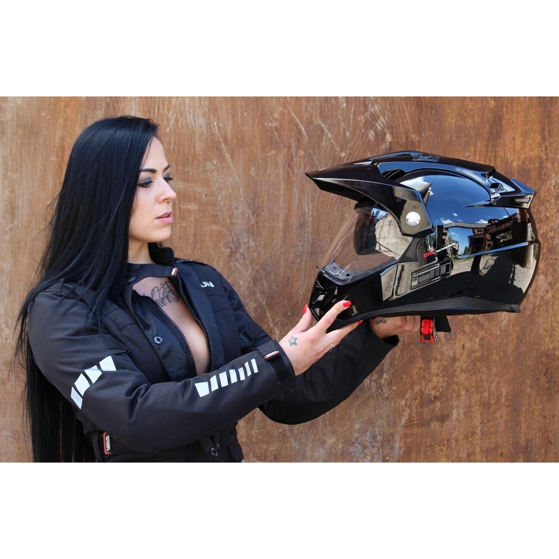 Enduro kaciga sa vizirom RSA MX-01 black glossy rasprodaja