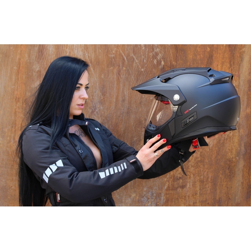 Enduro kacige sa vizirom RSA MX-01 crna mat rasprodaja