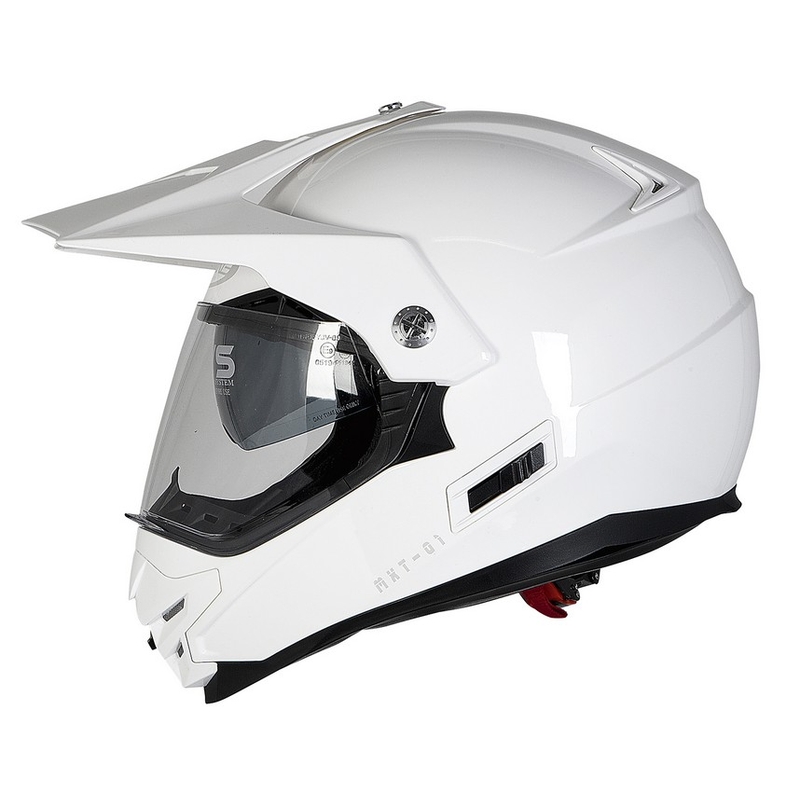 Enduro kaciga sa vizirom za sunce Ozone MXT-01 bijela rasprodaja