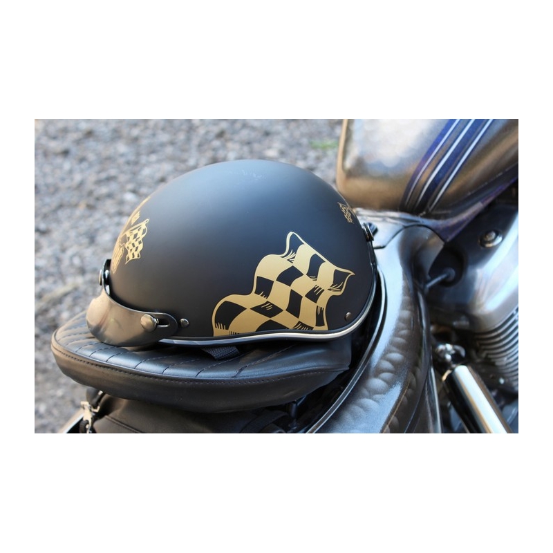 Motociklistička kaciga kapa RSA Flag crna mat