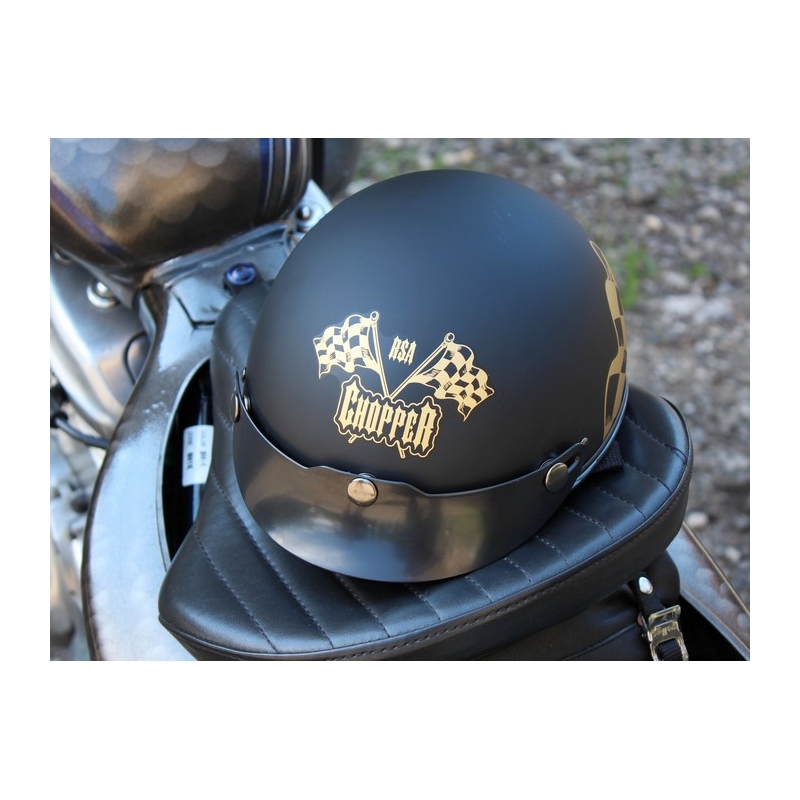 Motociklistička kaciga kapa RSA Flag crna mat