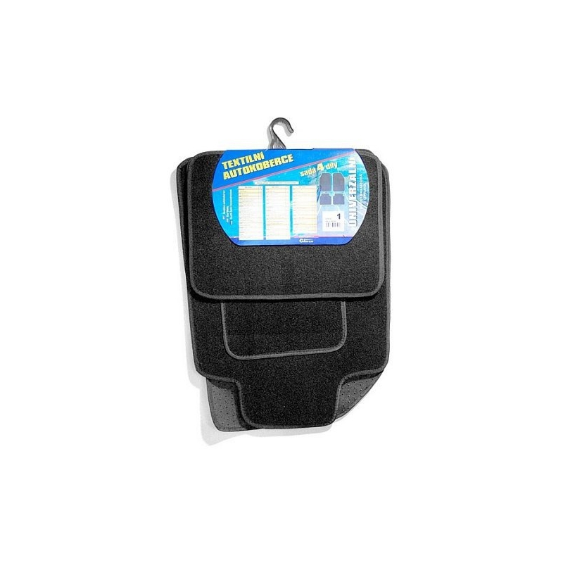 Tepisi tekstilni UNI 4 kom vel.1. crno