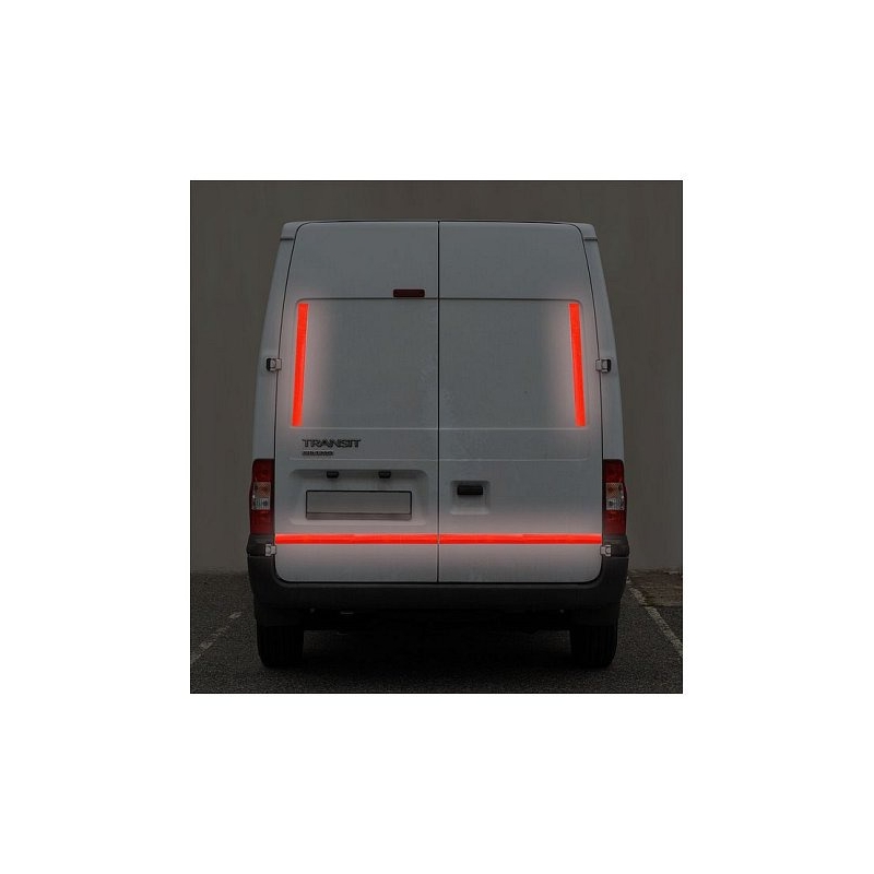 Samoljepljiva reflektirajuća traka 5m x 5cm crvena (rola 5m)