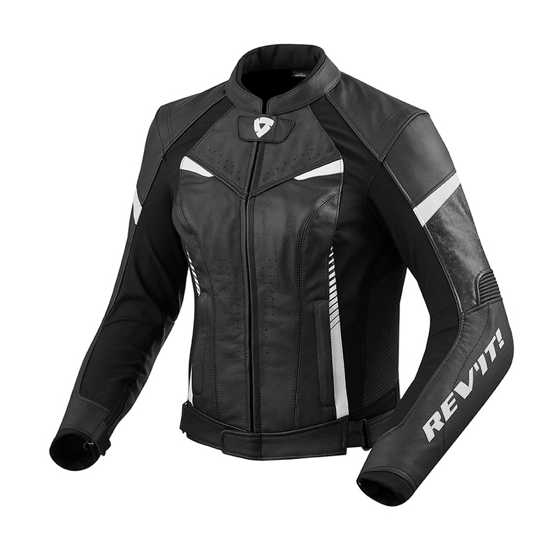 Ženska motoristička jakna Revit Xena 2 crno-bijela rasprodaja