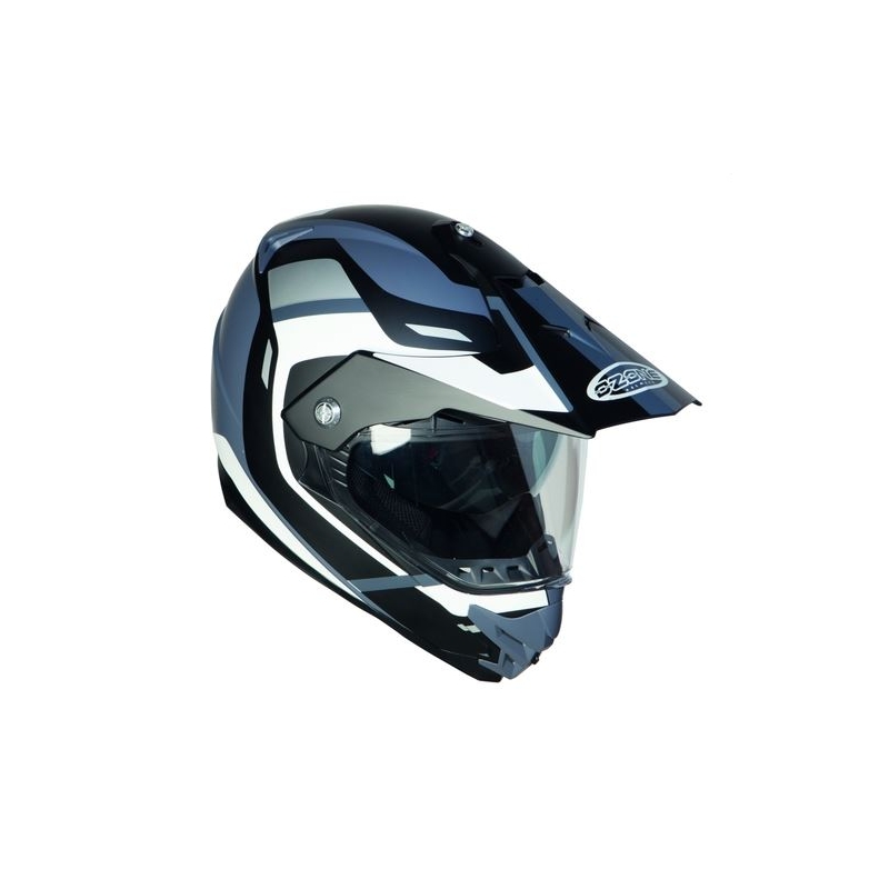 Enduro kaciga sa vizirom za sunce Ozone MXT-01 crno-siva rasprodaja