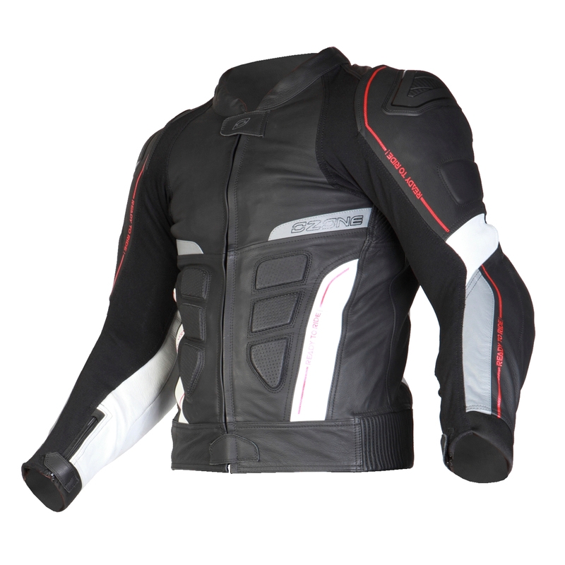 Motociklistička jakna Ozone Grip - crno/bijela