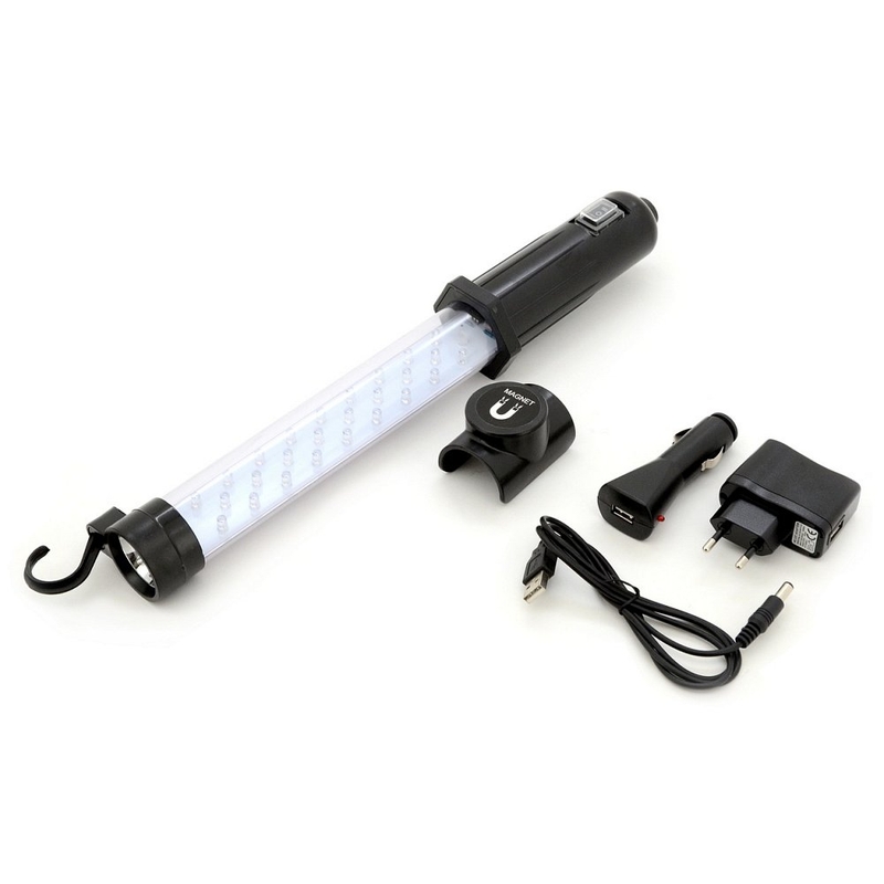 Montažna svjetiljka 27+7LED punjiva 12/220V Li-on 1200mAh