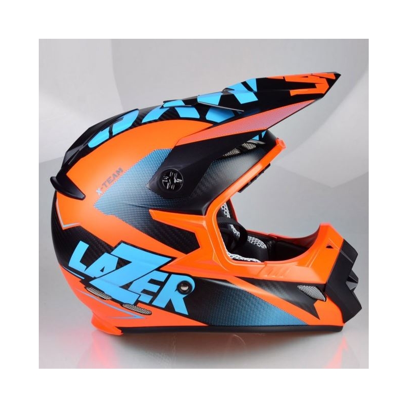 Lazer MX8 X-Team karbonska motocross kaciga plavo-narančasta rasprodaja