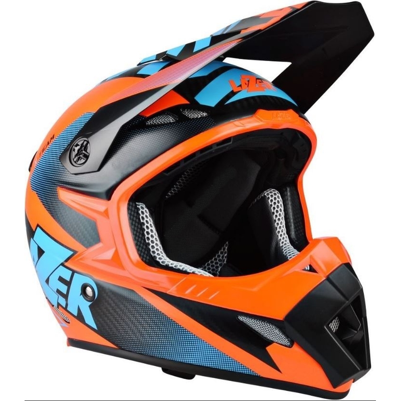 Lazer MX8 X-Team karbonska motocross kaciga plavo-narančasta rasprodaja
