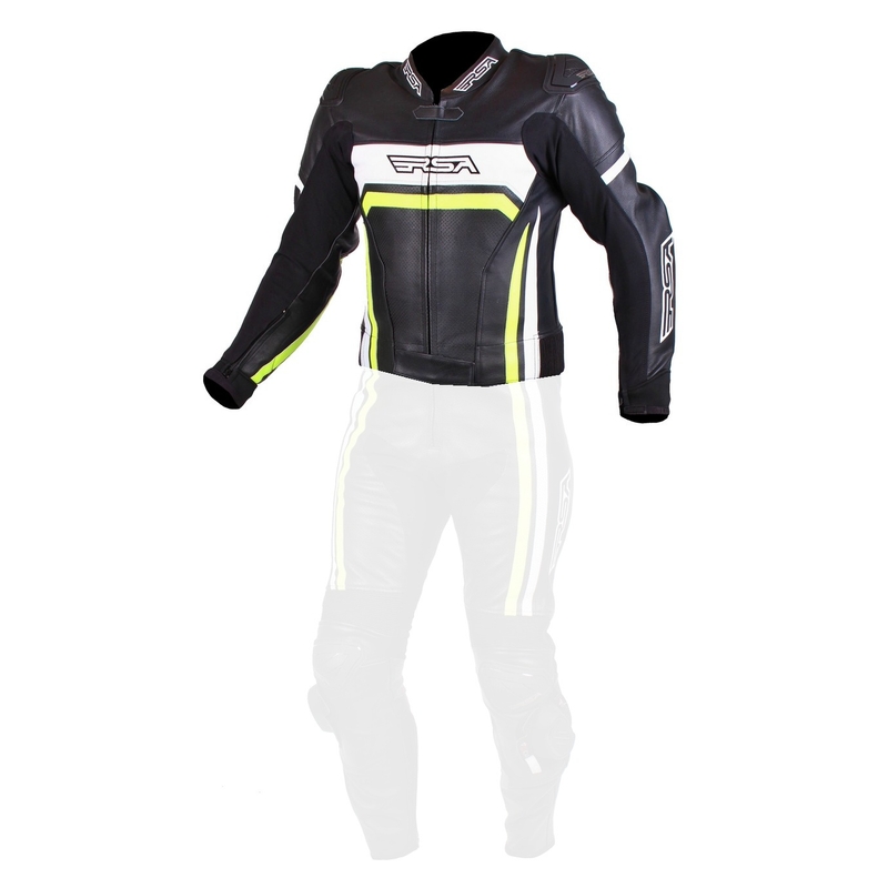 Muška motociklistička jakna RSA Virus Black-White-Fluo Yellow rasprodaja