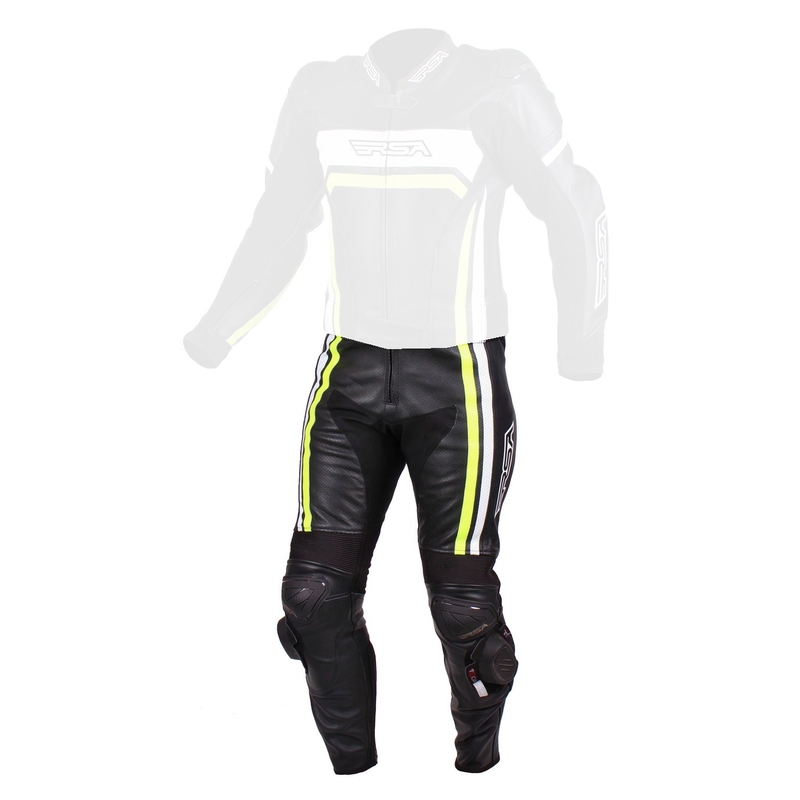 Muških motociklističkih hlača RSA Virus Black-White-Fluo Yellow rasprodaja