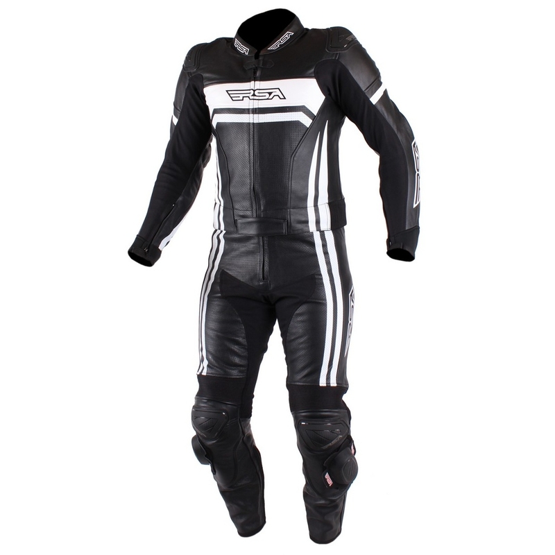 Pánská kombinéza na motorku RSA Virus černo-bílá výprodej
