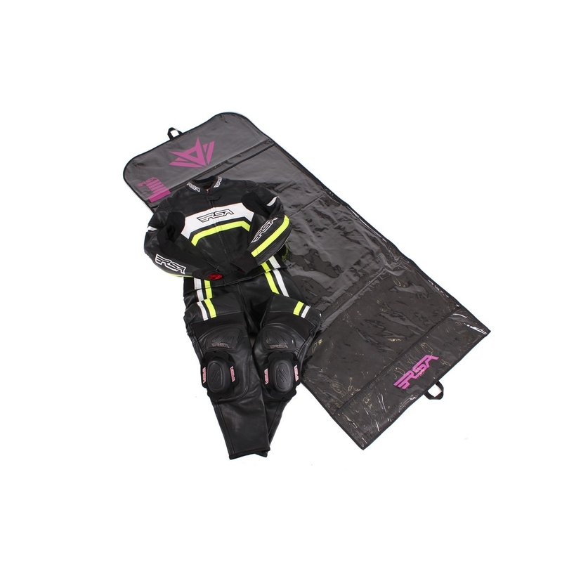 Žensko moto odijelo RSA Virus crno-bijelo-fluo žuto rasprodaja