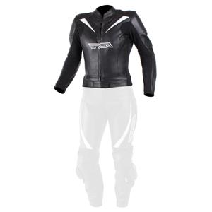 Ženske motociklističke jakne RSA Destiny 2 crno-bijela rasprodaja