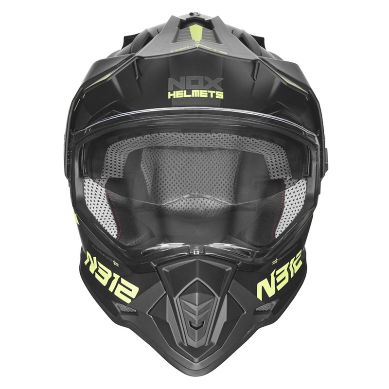 Enduro kaciga NOX N312 EXTEND 2022 crno-fluo žuta