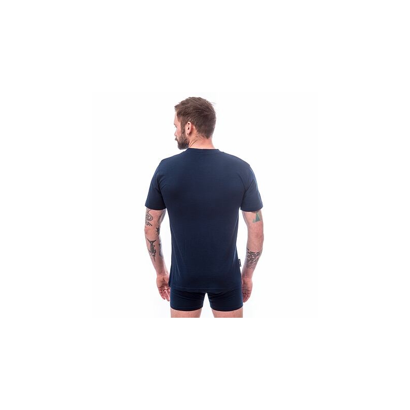 Muška majica kratkih rukava Sensor Merino Active PT Mountains tamnoplava rasprodaja